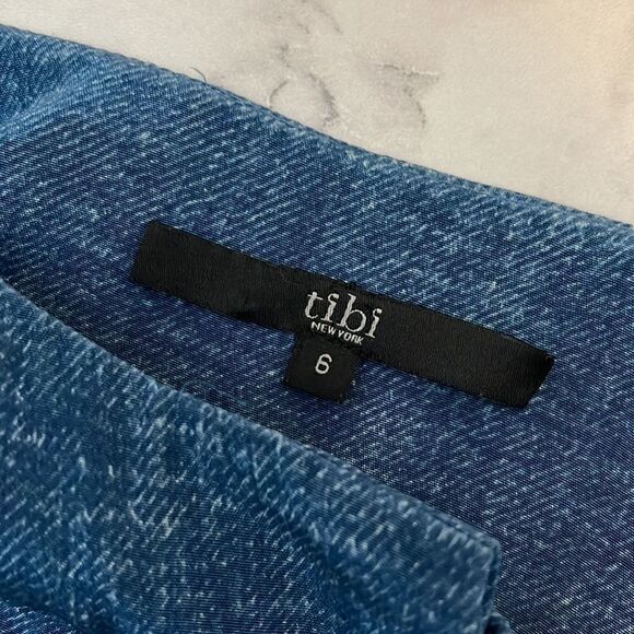 Tibi Button Down Silk 3/4 Sleeve Blouse 6 - Picture 4 of 5